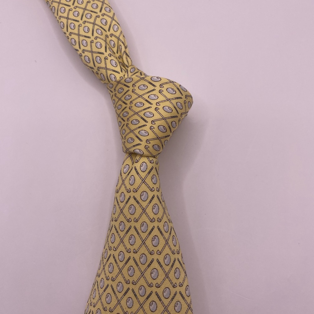 Vineyard Vines Yellow Patterned Tie - image 4
